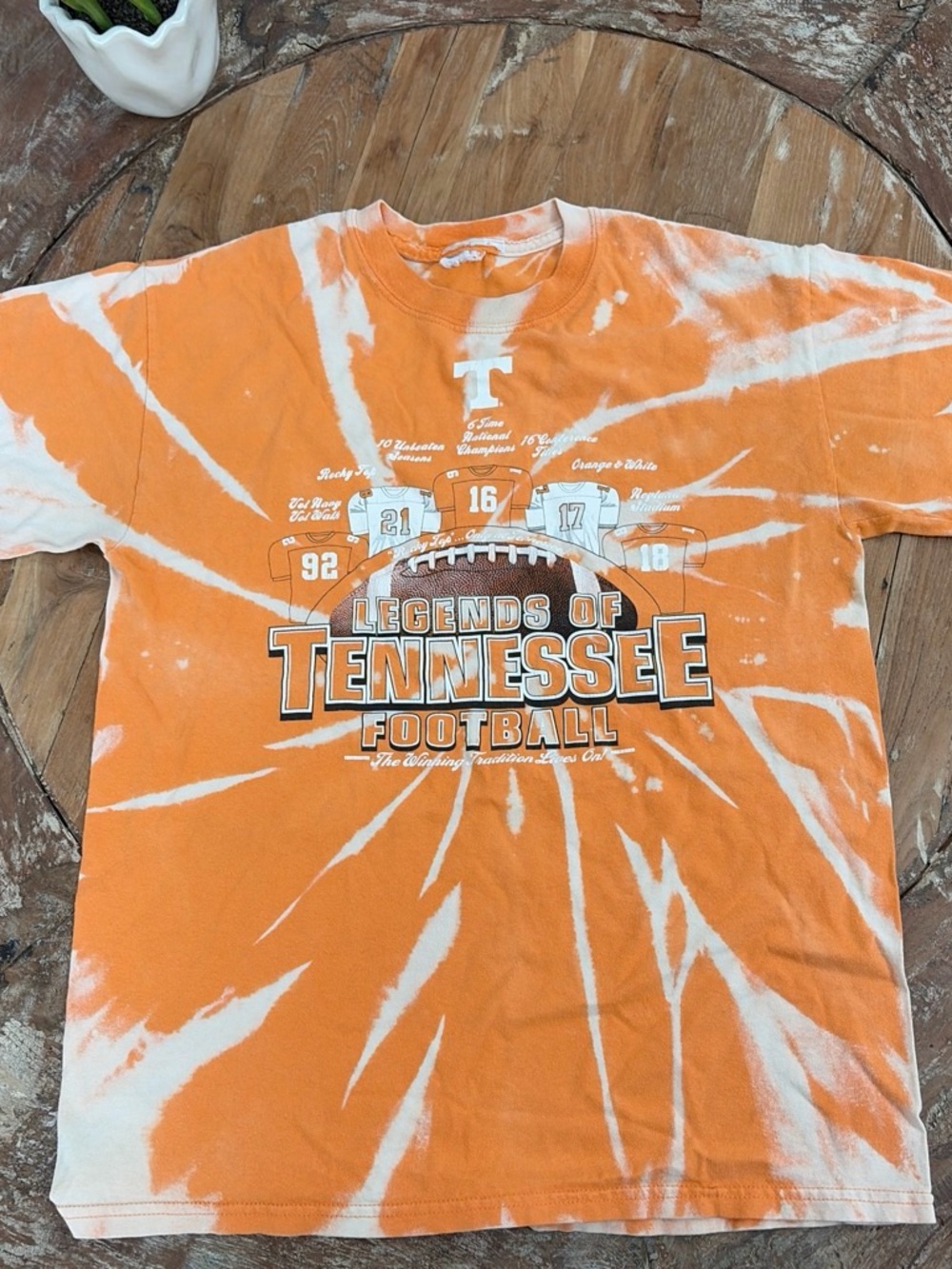 Tennessee Football Tie-Dye Tee - Orange & White